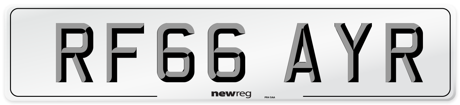 RF66 AYR Number Plate from New Reg